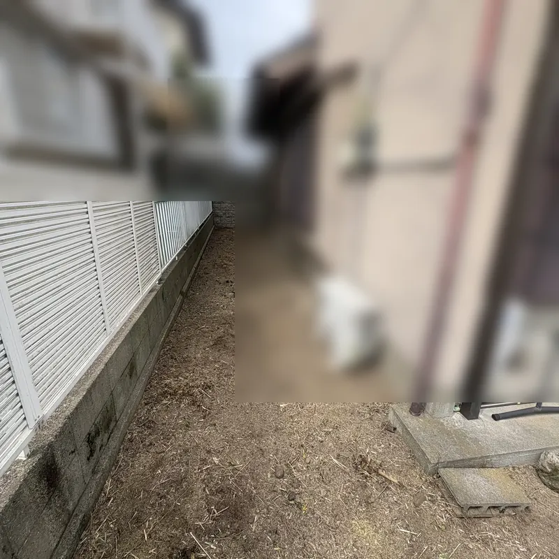 施工後: 住宅横の通路